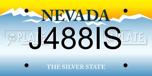 J488IS Nevada License Plate