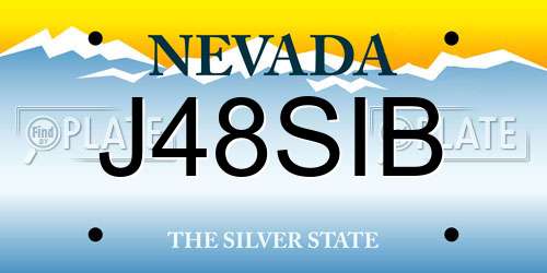 J48SIB Nevada License Plate