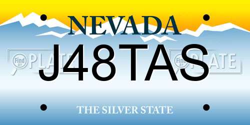 J48TAS Nevada License Plate