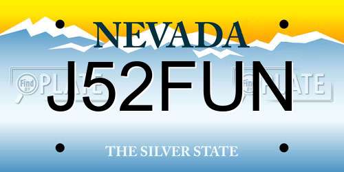 J52FUN Nevada License Plate