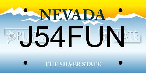 J54FUN Nevada License Plate