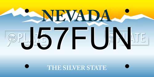 J57FUN Nevada License Plate