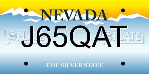 J65QAT Nevada License Plate