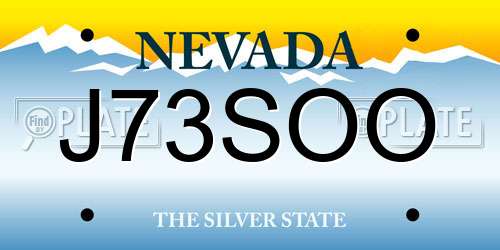 J73SOO Nevada License Plate