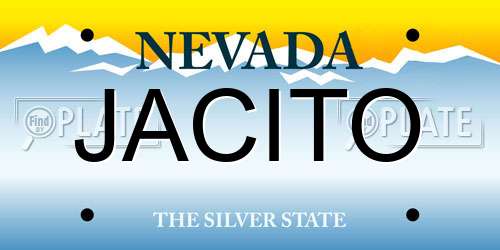 JACITO Nevada License Plate