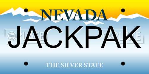JACKPAK Nevada License Plate