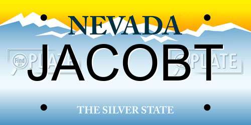 JACOBT Nevada License Plate