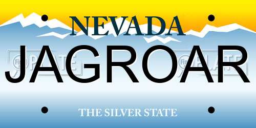 JAGROAR Nevada License Plate