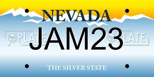 JAM23 Nevada License Plate