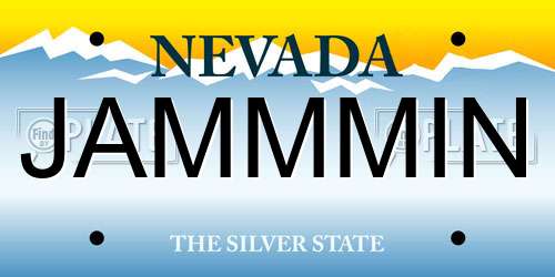 JAMMMIN Nevada License Plate