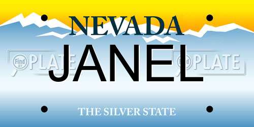 JANEL Nevada License Plate