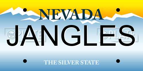 JANGLES Nevada License Plate