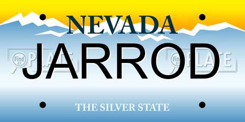 JARROD Nevada License Plate