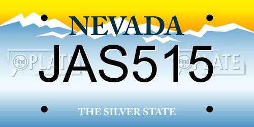 JAS515 Nevada License Plate