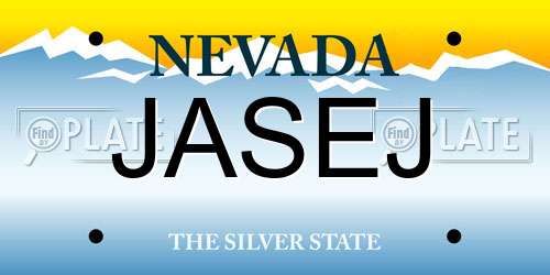 JASEJ Nevada License Plate