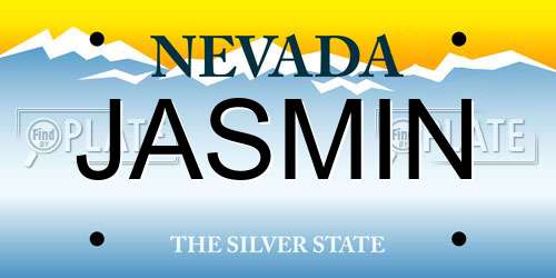 JASMIN Nevada License Plate