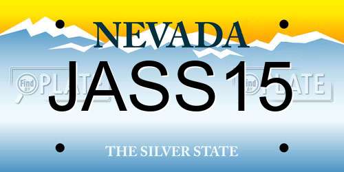 JASS15 Nevada License Plate