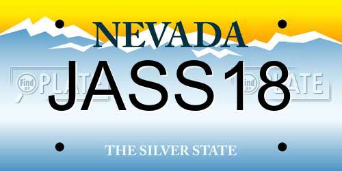 JASS18 Nevada License Plate