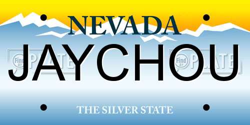 JAYCHOU Nevada License Plate