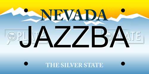 JAZZBA Nevada License Plate