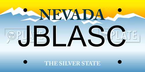 JBLASC Nevada License Plate