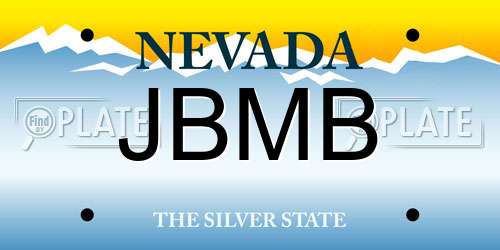 JBMB Nevada License Plate