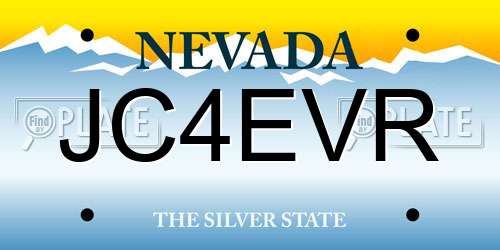 JC4EVR Nevada License Plate