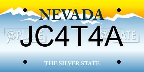 JC4T4A Nevada License Plate