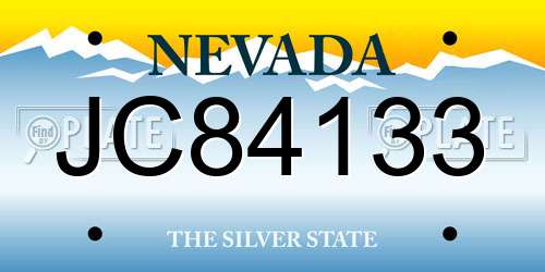 JC84133 Nevada License Plate