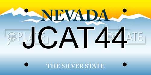 JCAT44 Nevada License Plate