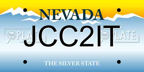 JCC2IT Nevada License Plate