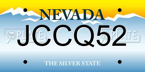 JCCQ52 Nevada License Plate