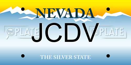 JCDV Nevada License Plate