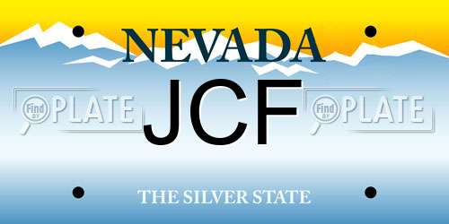 JCF Nevada License Plate