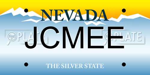 JCMEE Nevada License Plate
