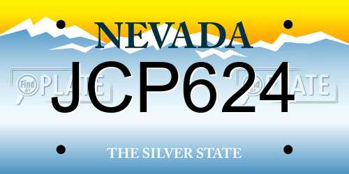JCP624 Nevada License Plate
