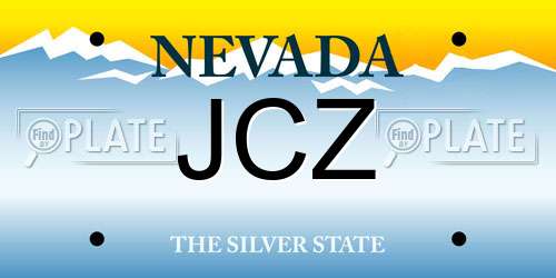 JCZ Nevada License Plate