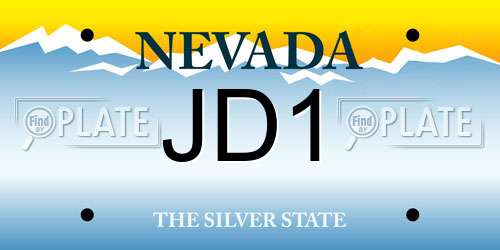 JD1 Nevada License Plate
