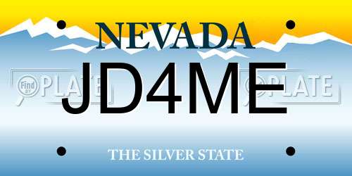 JD4ME Nevada License Plate