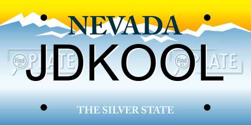 JDKOOL Nevada License Plate