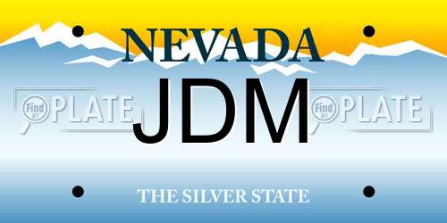 JDM Nevada License Plate