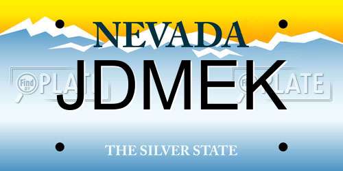 JDMEK Nevada License Plate