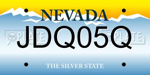 JDQ05Q Nevada License Plate
