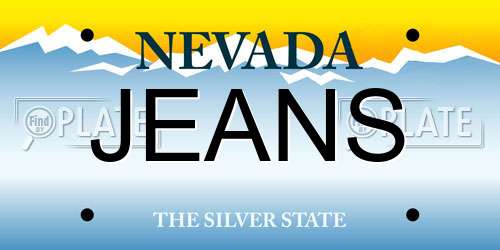 JEANS Nevada License Plate