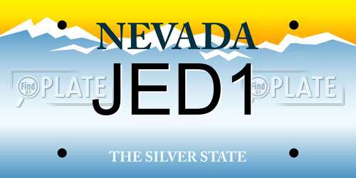 JED1 Nevada License Plate