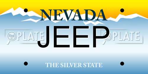 JEEP Nevada License Plate