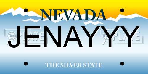 JENAYYY Nevada License Plate