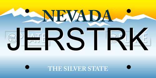 JERSTRK Nevada License Plate