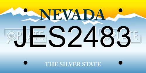 JES2483 Nevada License Plate