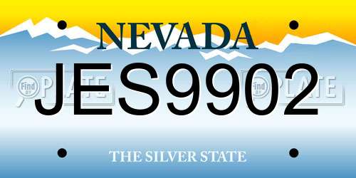 JES9902 Nevada License Plate